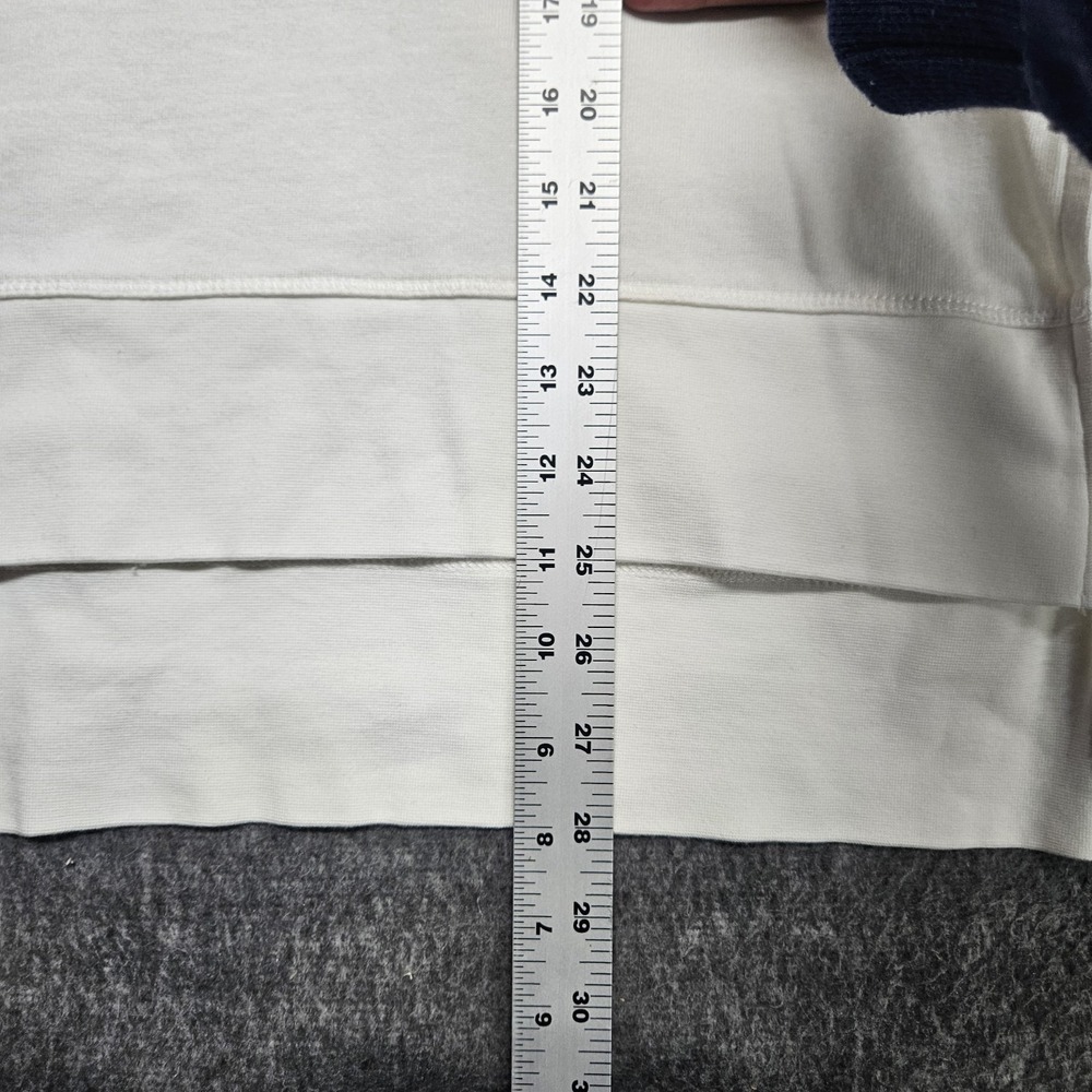 Sweaty Betty Sweatshirt Womens Large White Terry Raglan Pullover Crewneck - Picture 12 of 12